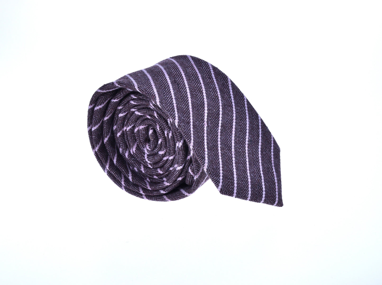 Brunt slips med rosa striper
