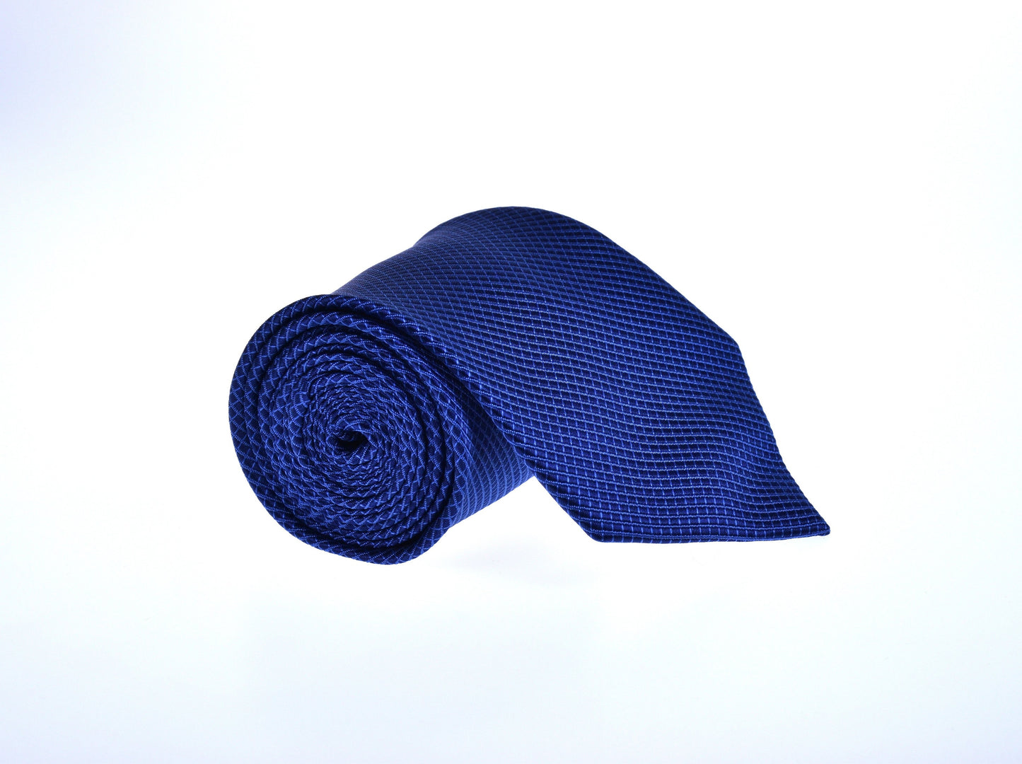 Blått slips med sorte ruter